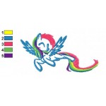 Rainbow Dash My Little Pony Embroidery Design